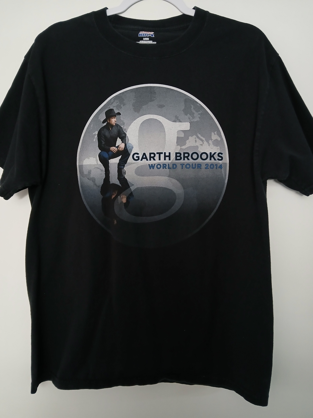 Hanes Black Garth Brooks World Tour 2014 Graphic Tee